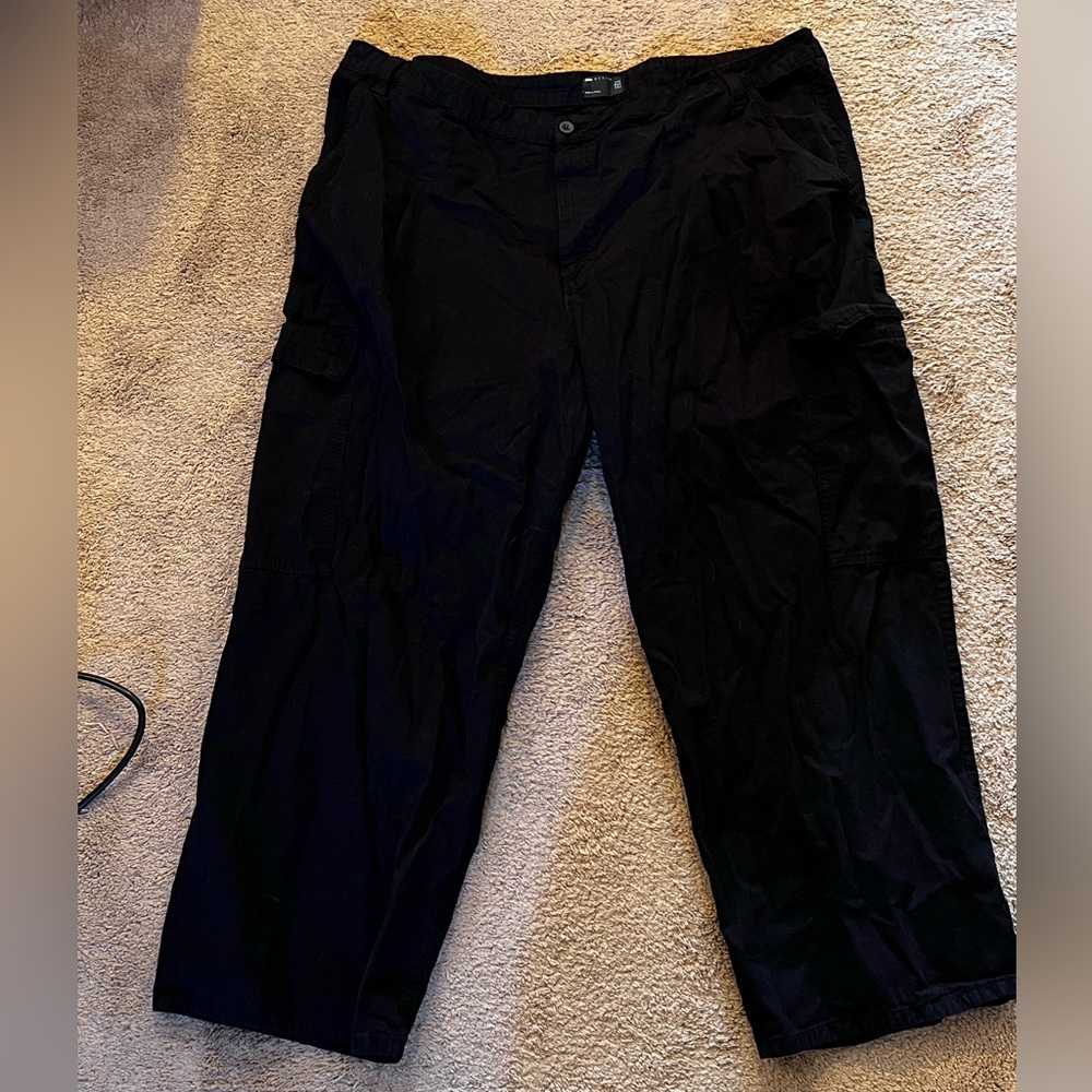 ASOS curve black cargo pants - size 24